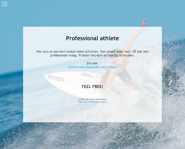 Screenshot surf thema